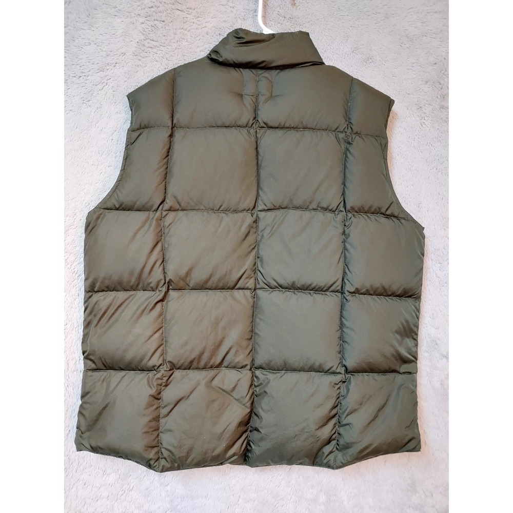 Lands End Vest Mens Large Down Puffer Jacket Quilted Insulated Pockets Green L - Picture 5 of 9